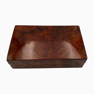 Neoclassical French Polished Yew Biedermeier Box, 1820s