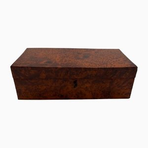 Neoclassical French Biedermeier Walnut Roots Wood Box, 1820s