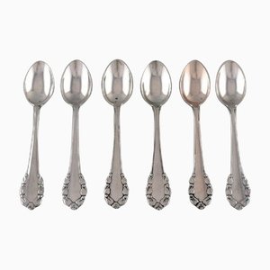 Lily of the Valley Teaspoons in Silver 830 from Georg Jensen, Set of 6