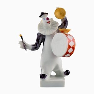 Figur aus handbemaltem Porzellan Schlagzeuger von Peter Strang für Meissen