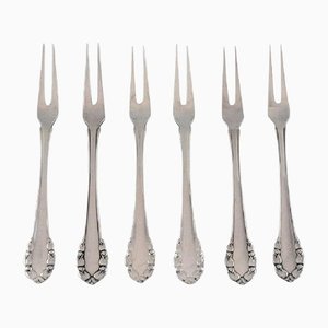 Forchette Lily of the Valley in argento sterling di Georg Jensen, set di 6