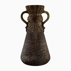 Antike Jugendstil Vase mit Griffen von Josef Strnact, Österreich