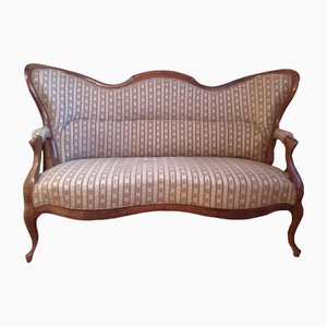 Biedermeier Striped Upholstered Sofa