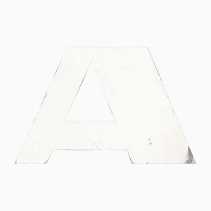 French White Zinc Letter A, 1950s