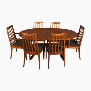 Teak Extending Dining Table & 6 Chairs by Victor Wilkins for G-Plan, 1960s