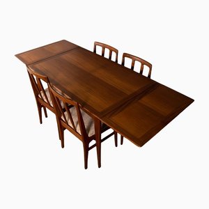 Aformosia Tisch & 4 Stühle von Younger, 1960er