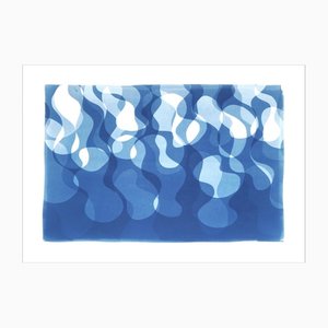 Curvy Water Flow, 2021, Cyanotype