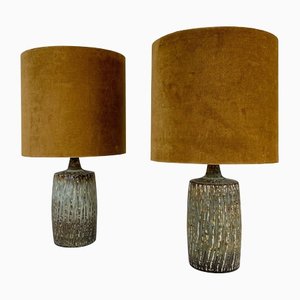 Mid-Century Rubus Ceramic Table Lamps by Gunnar Nylund for Rörstrand, Sweden, Set of 2