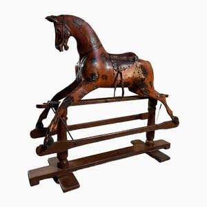 Cavallo a dondolo G & J antico, fine XIX secolo