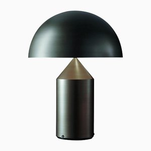Large Satin Bronze Atollo Table Lamp by Vico Magistretti for Oluce