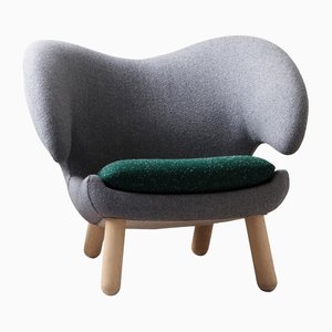 Pelican Chair in Grau und Grün von Finn Juhl
