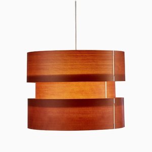 Large Wooden Cister Hanging Lamp by Coderch for Tunds