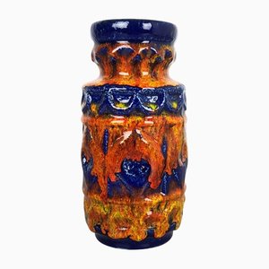 Vase Fat Lava en Poterie Colorée de Bay Ceramics, Allemagne, 1950s