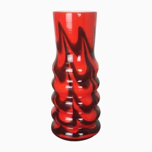 Vase Florence Vintage en Verre Opalin par Carlo Moretti, Italie, 1970s