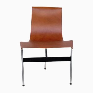 Mid-Century Brown Leather Model T Chairs by Katavolos, Kelley and Littell for Laverne, 1960s, Set of 12
