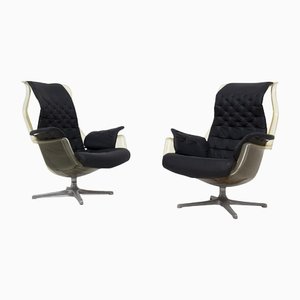 Vintage Galaxy Swivel Chairs by Alf Svensson for Dux, Set of 2