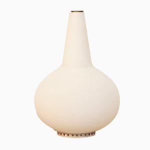 Opaline Glass & Brass Vase Lamp by Max Ingrand for Fontana Arte, 1958