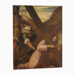 Ascent to Calvary, 17th-Century, Oil on Canvas, Framed