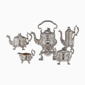 19th Century French Solid Silver Tea & Coffee Service, 1870, Set of 5