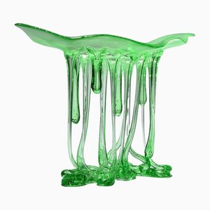 Escultura de centro de mesa de la colección Jellyfish de cristal de Murano derretida a alta temperatura de Daniela Forti