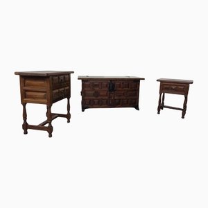 Spanish Chest & 2 Chests of Drawers, 1960s, Set of 3