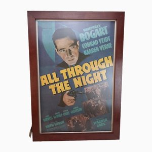 Póster de la película All Through the Night Humphrey Bogart vintage