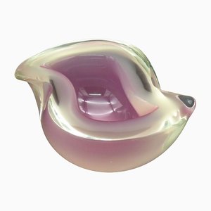 Murano Glass Ashtray in Pink by Archimede Seguso, 1950s