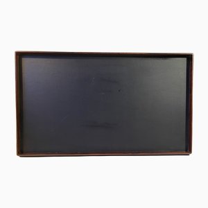 Large Serving Tray in Rosewood and Black Formica from FM, 1960s