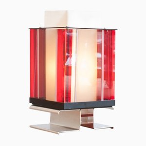 Italian Acrylic Table Lamp in the Style of Angelo Brotto, 1970s