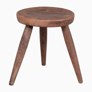 Mid-Century French Oak Stool or Side Table