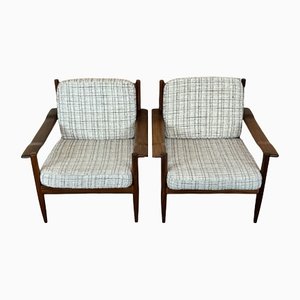 Dänischer Sessel aus Teak mit modernem Design, 1970er, 2er Set