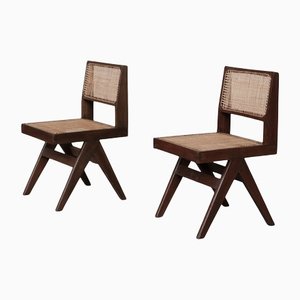 Mid-Century PJ-SI-25-A Modell Stuhl von Pierre Jeanneret, 2er Set