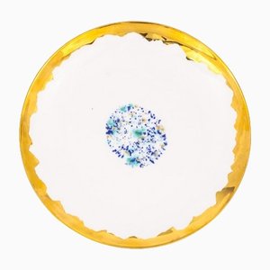 Set of 2 Dessert Coupe Plates Ø22 White Drop Edge