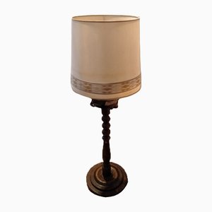 Vintage Walnut Floor Lamp