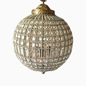 French Round Chandelier with Crystals