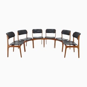 Teak Dining Chairs by Erik Buch, 1960s, Set of 6