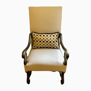 Large Accent Chair with Contrasting Handmade Cushion