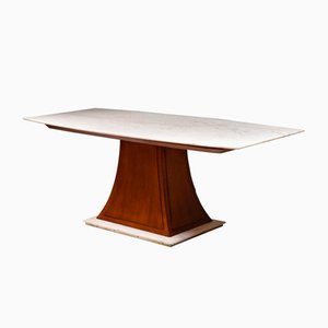 Italian Art Deco Dining Table With Marble Top Japan Inspired