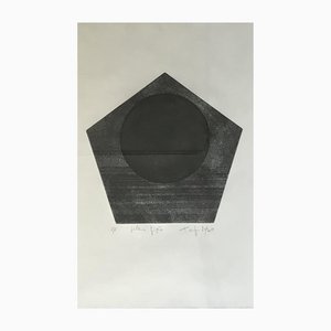 Alexandru Trifu, Silence figé, 2019, Incisione su carta, Incorniciato