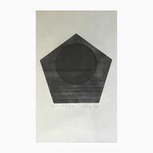 Alexandru Trifu, Silence figé, 2019, Radierung auf Papier, gerahmt