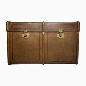 Large Old Travel Trunk Chest Coffee Table, 1900s