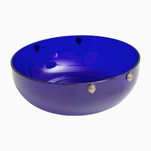 Royal Blue Murano Glass Centrepiece by Cleto Munari, Italy, 1990s