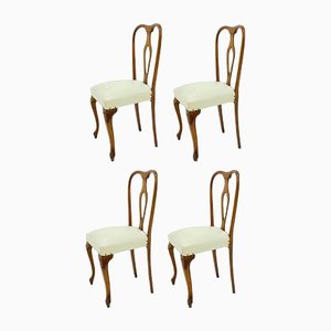 Stühle aus Nussholz, 1960er, 4er Set