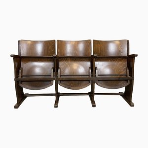 Vintage 3-Seat Cinema Bench from Ton, 1950s