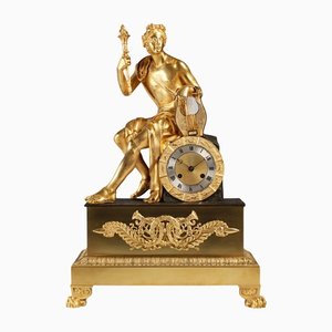 Antique French Mantel Clock Apollo, 1830s