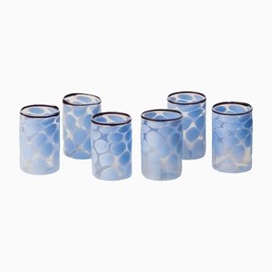 Vasos de cristal de Murano de Stefano Morasso para Muranoglassfineart. Juego de 6