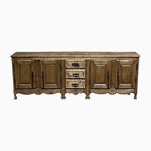 Large French 19th Century Bleached Oak Sideboard or Enfilade