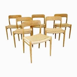 Model No. 75 Chairs by Niels Otto Møller, Denmark, 1960, Set of 6