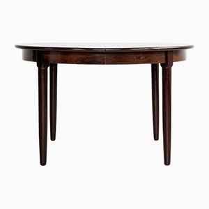 Midcentury Danish round dining table in rosewood 1960s - 4 legs
