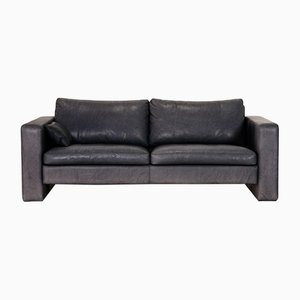 Gray Leather Conseta 3-Seat Couch from Cor